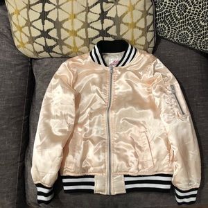 Justice Bomber Jacket Shinny Material size 8/10